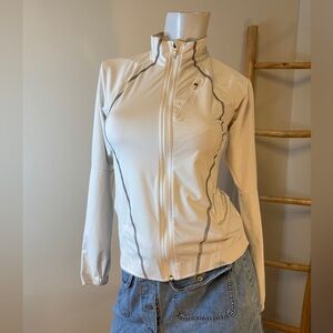 Athleta FrontRunner Jacket XXS Light Grey Reflector